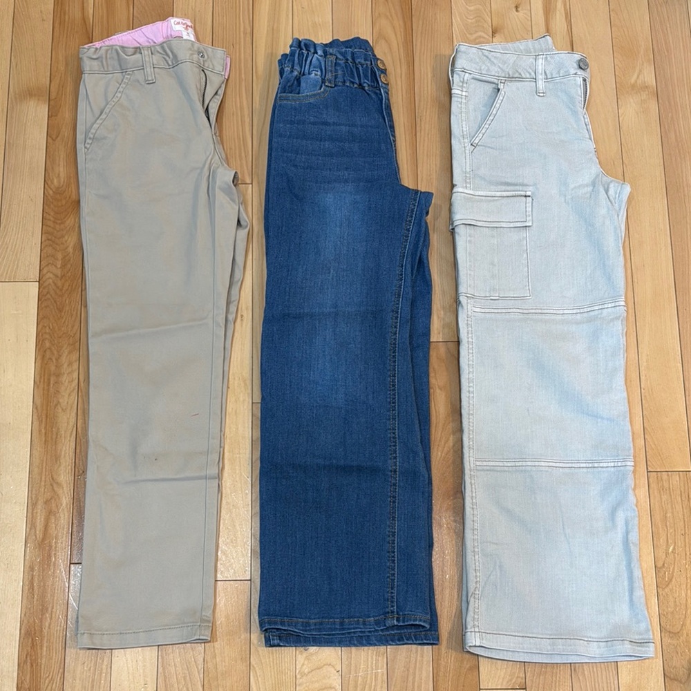 Set of Three Pants - Beige, Blue, Light Blue